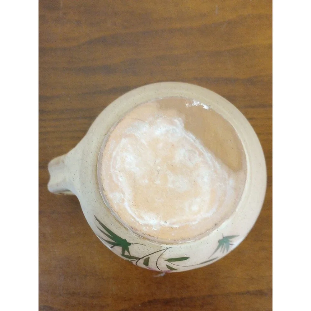Hand-Painted Floral Pottery Jug/Vase - Vintage!
